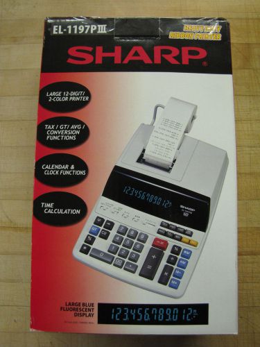 Adding Machine - Sharp EL-1197P III - NEW IN BOX ! - NEVER USED !