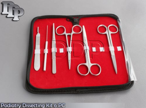 Podiatry Dissecting Kit 6 PC. Stainless Steel