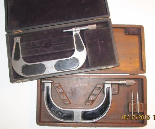 Large brown and sharpe micrometers, no 55 and no 69, lot of 2 for sale
