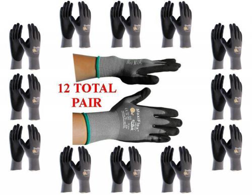 G-Tek MaxiFlex 34-874 PIP Seamless Knit Nylon Gloves - 12  Pairs - Choose Size!