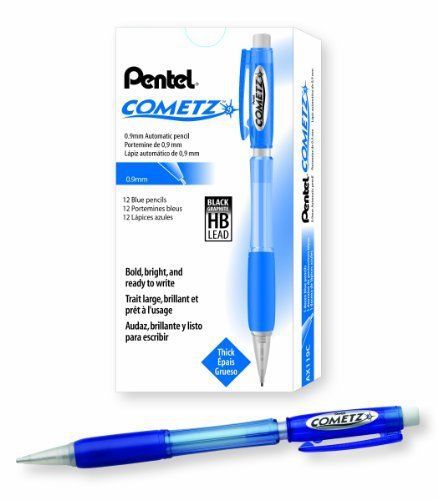 NEW Pentel Cometz Automatic Pencil  0.9mm  Blue Barrel  Box of 12 (AX119C)