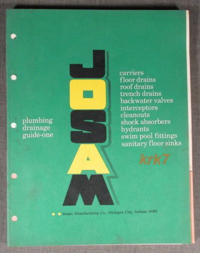 JOSAM - 1971 Plumbing Drainage Guide &amp; Product Catalog