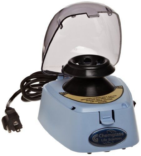 Chemglass cls-1601-003 mini centrifuge, 5-1/2&#034; width x 4-1/2&#034; height x 6-3/32&#034; for sale