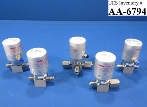 Fujikin fpr-uddf-71-6.35-nl-up valve fpr-uddftb-71-6.35-nl-up lot of 5 used for sale