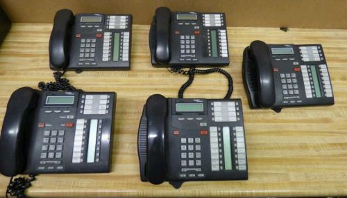 Lot of 5 Nortel T7316E NT8B27JAAA Charcoal Business Phones