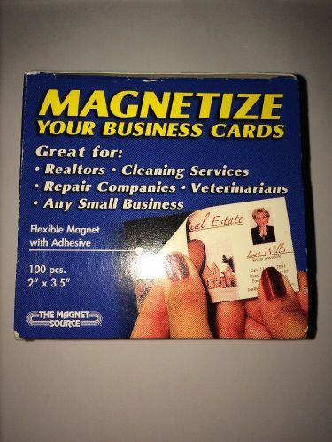 100 ADHESIVE BUSINESS CARD MAGNETS MAGNET CARDS