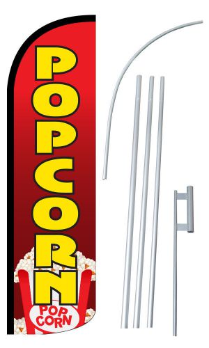 Popcorn Extra Wide Windless Swooper Flag Jumbo Banner Pole /Spike