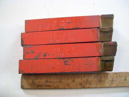 4 besly-metro us nos cemented carbides cutting tools al-16 b6 metal lathe 1&#034; sq. for sale