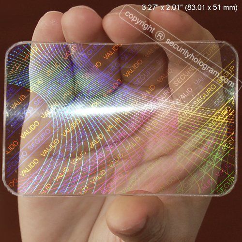 Security hologram? 25 horizontal or vertical id hologram overlay stickers with for sale