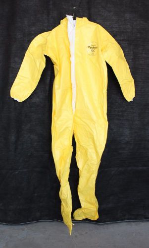 DuPont Tychem QC Coverall Attached Hood and Boots 3XL XXXL Box of 12 QC124BYL 1Z