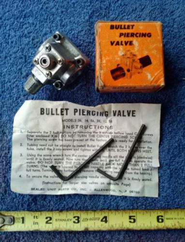 Bullet Piercing Valve BPV78 -  New/Old stock, Made in USA - Instructions &amp; tools