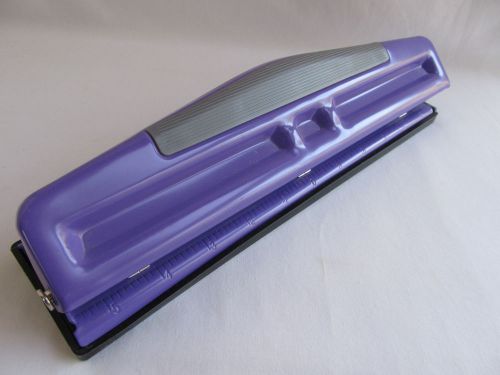 SALE! GREAT PURPLE 3 HOLE PAGE PUNCH - OFFICE SUPPLIES - EXC. CONDITION