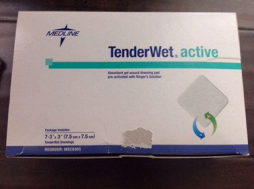 Medline TenderWet Active Gel Wound Dressing Pad 3&#034;x3&#034; Ref MSC8303 7pcs