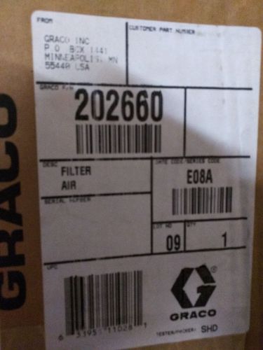 GRACO 202660 NEW IN FACTORY BOX Filter &amp; Regulator Series J90A 202660 WITH INSTR