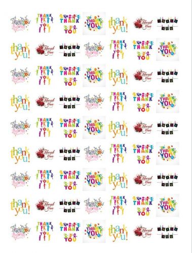 63 1 inch Round Stickers Thank you Buy 3 get 1 free (ty1)
