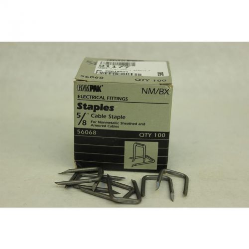100pk 5/8&#034; cable staple for nonmetallic sheathed and armored cables gampak 56068 for sale