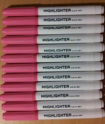 Desk Style Chisel Tip Pink Highlighter - 12 each Made in USA