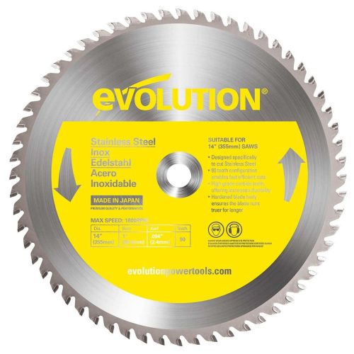 Evolution Power Tools 14BLADESS Stainless Steel Cutting Saw Blade 14-Inch x 9...