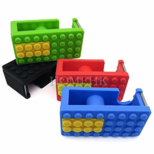 Bricks Lego Tape Dispenser Holder Portable Cutter Stationery home packing desk