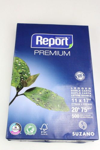 NEW Suzano Report Ledger Copy Paper 11&#034;x17&#034; Multi-Purpose Premium 20LB 500 Sheet