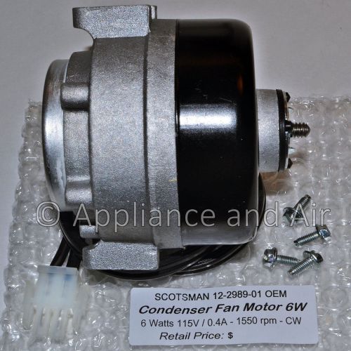 SCOTSMAN 12-2989-01 115V 6W OEM Condenser Fan Motor + Tech Advise - SHIPS TODAY!