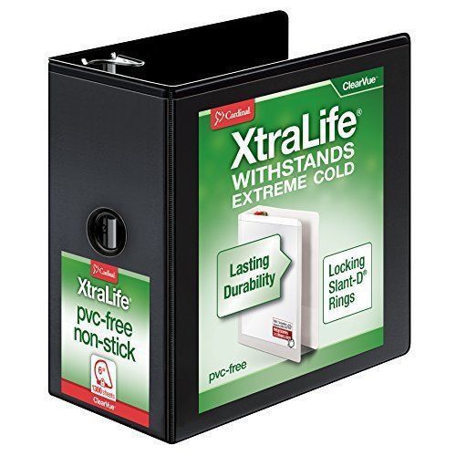 Cardinal xtralife clearvue non-stick locking slant-d ring binder 6-inch, #26361 for sale