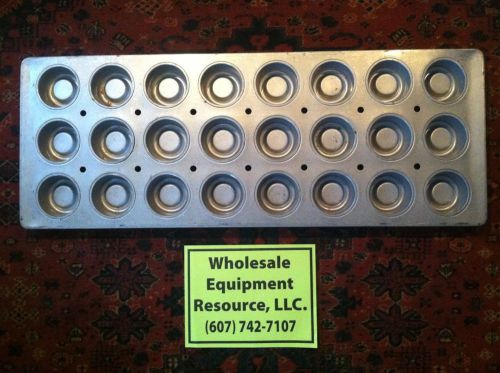 24 cell 3.25&#034; Diam. H.D Muffin Ring Aluminum Cake Pan Steel Band Reinfored Rim.