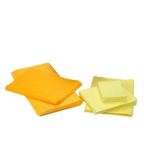 Hospeco TaskBrand DU-N1010, Yellow, Quarter-Fold, Poly Packed, Mineral Oil 21&#034; x
