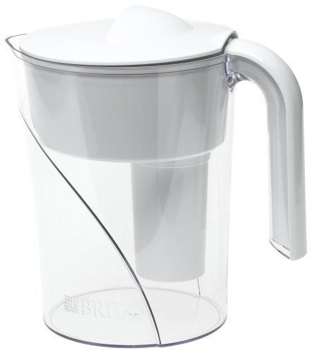 Brita 6-Cup Classic Clean Heathy Water Filter Pitcher Basic White