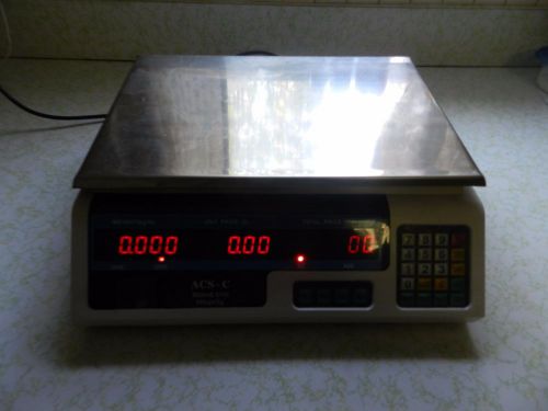 TMS ACS-C Commercial Deli Scale Price Pound Works 60 LB  NR