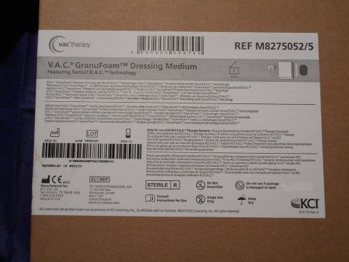 NEW Qty.5) KCI V.A.C. Therapy GranuFoam Medium Dressing M8275052/5 Exp 2019-02