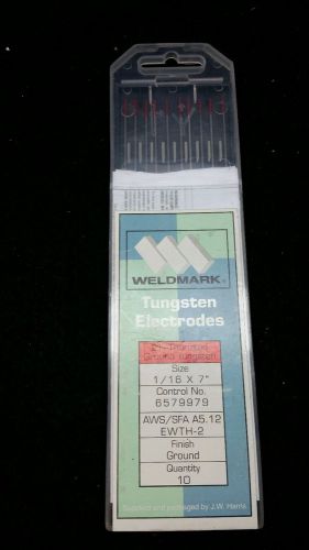 Weldmark TIG Welding Tungsten 2%Thoriated 1/16” x 7” Red 10-Pack WM437116