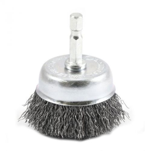 2&#034;-By-.012&#034; Wire Cup Brush, Coarse Crimped With 1/4&#034; Hex Shank Forney 72729
