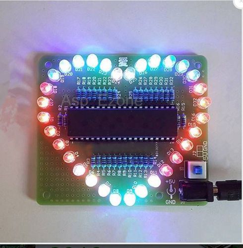 2PCS DIY Kit Heart-shaped LED Light Water for C51
