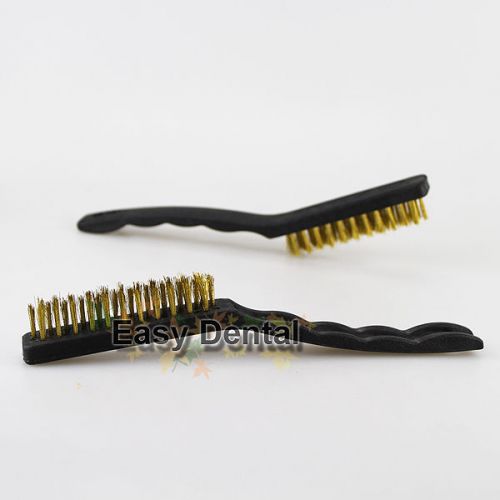 2pcs stainless steel dental instrument polisher bur cleaning brush tool for sale