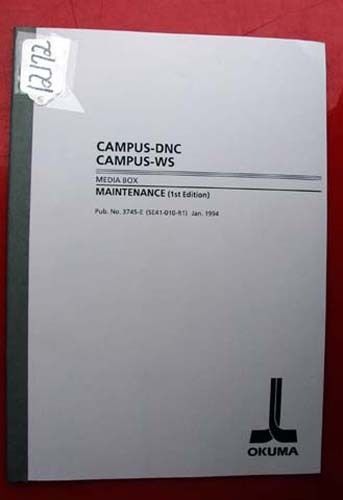 Okuma Media Box Maintenance Manual: 3745-E (Inv.12172)