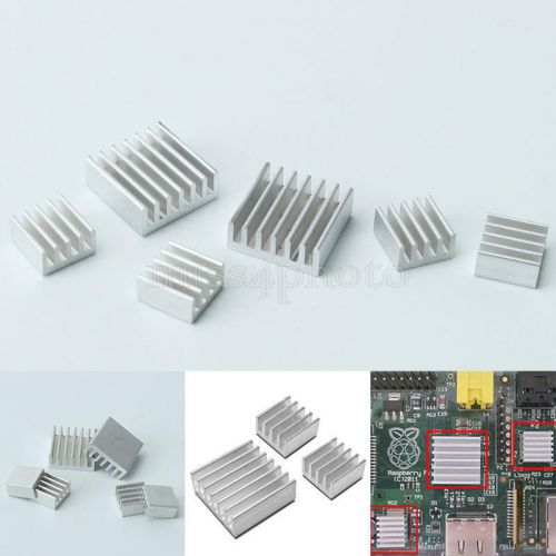 6pcs aluminum heatsink cooler heat spreader kit for cooling fin memory chip ic for sale