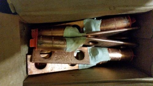 Burndy #YGA28-2N, Solid Copper Crimp Lugs, 4/0 AWG. box of 10
