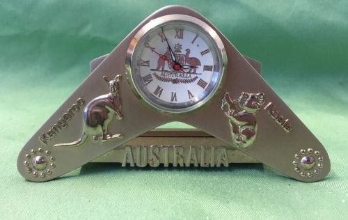 Tasmania Australian Design Desk Clock Business Card Holder Kangaroo Koala