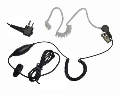 Clear earbud microphone for motorola 2 pin radios including cp200 cp185 p110 for sale