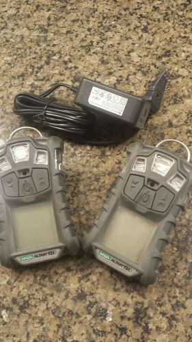 Two MSA Altair 4X Multi Gas Meter, Monitor, Detector, O2,H2S,CO,LEL withCharger.