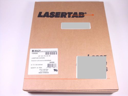 LAT-28-773-25-SH Brady 25pk Silver Metallized Polyester Laser Printable Labels