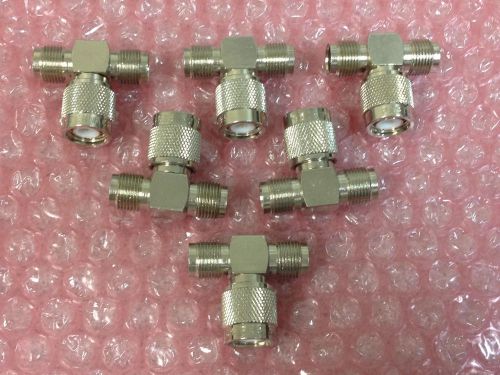 Lot of 6 pasternack pe9195 tnc tee adapter female-male-female 50ohm save! for sale