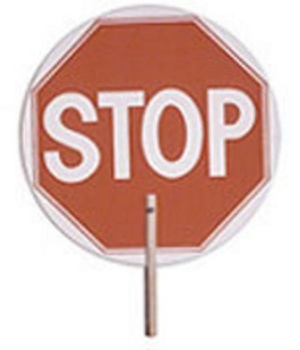 PADDLE SIGN -STOP 18 INCHES W 6 INCH LETTERS - DOUBLE SIDED - 10 &#034; HANDLE