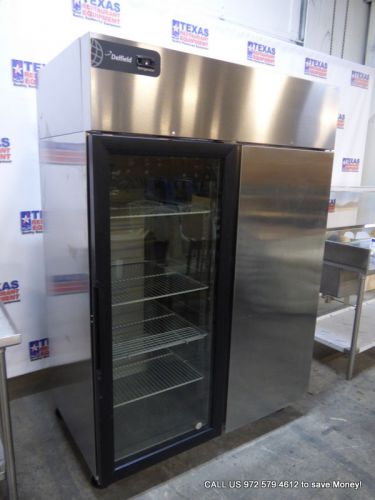 Delfield 2 Door Reach-in Refrigerator Stainless &amp; Glass Door, Model GBR2-SIY