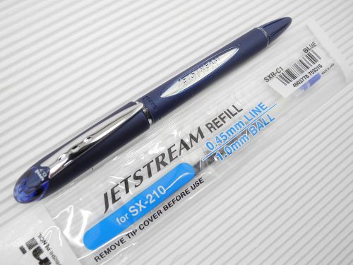 Free Shipping 1 pen+ 5 refills  Uni-Ball Jetstream SX-210 roller ball pen blue