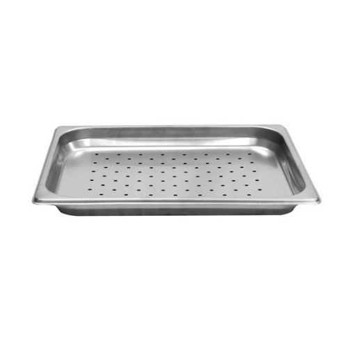 PERFORATED STEAM PANS STAINLESS STEEL HALF SIZE 1 1/4&#034; DEEP  NSF STPA7121PFZ