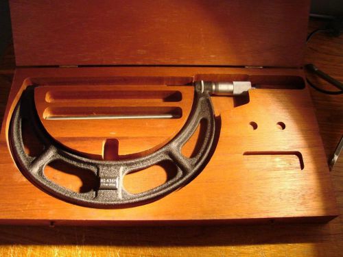 Starrett No. 436M 175mm-200mm Micrometer With Wooden Case NICE