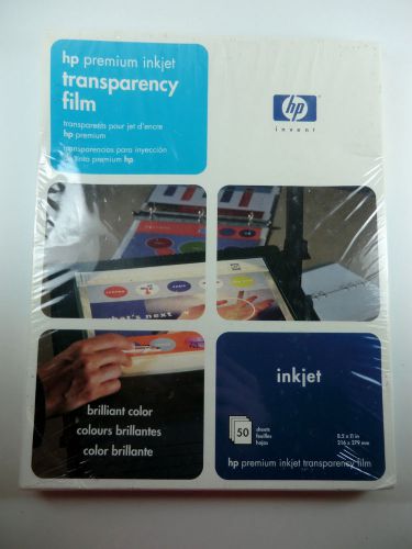HP Premium Inkjet Transparency Film 50 count Sealed Package