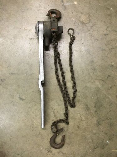 Cm 3/4 ton series 640 puller lever chain hoist 5&#039; lift come a long for sale